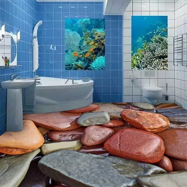 3D藝術地坪漆施工工藝效果展示！